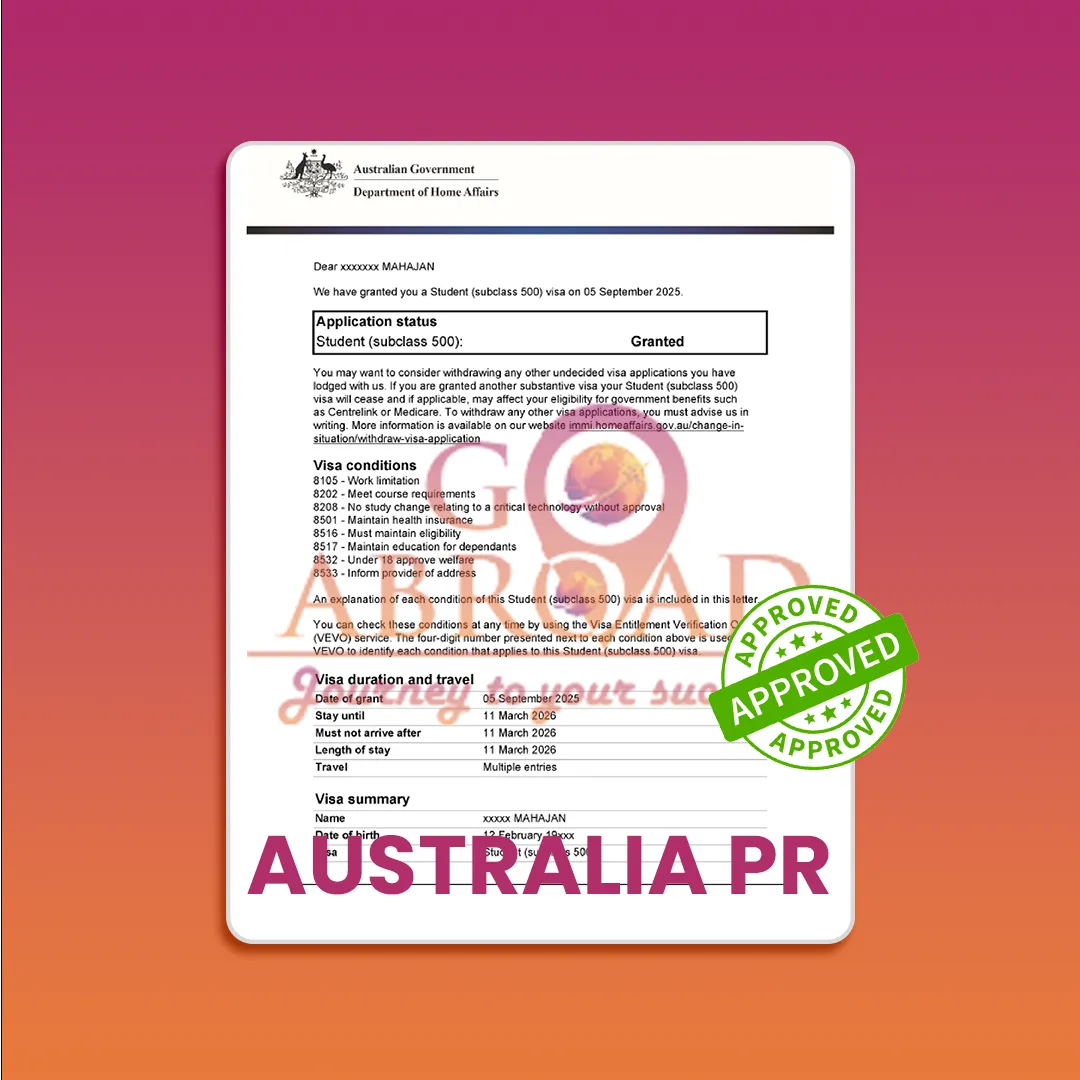 Family meeting immigration consultant after PR visa approval